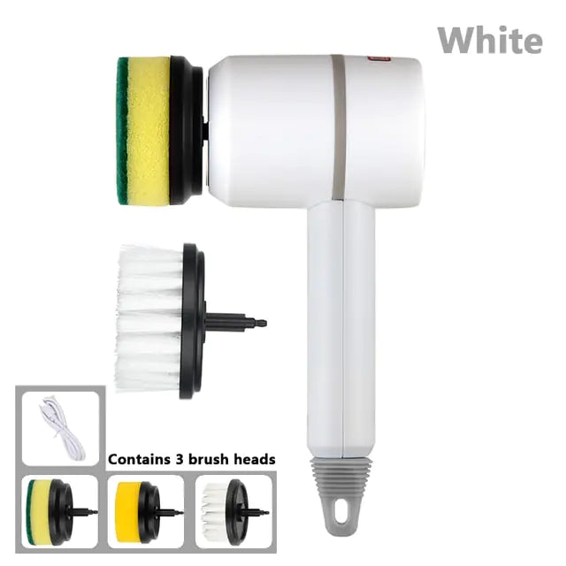 Electric Cleaning Brush - 3 Brush Heads