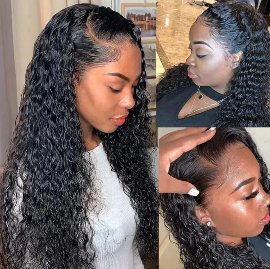 Long curly hair black wig perfect for daily wear
