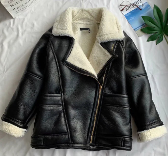 Vintage Black High Street Jacket - PU Leather