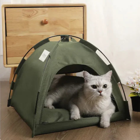 Portable Pet Tent with Cooling Mat - Indoor & Outdoor