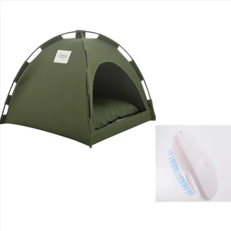 Portable Pet Tent with Cooling Mat - Indoor & Outdoor