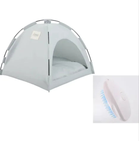 Portable Pet Tent with Cooling Mat - Indoor & Outdoor